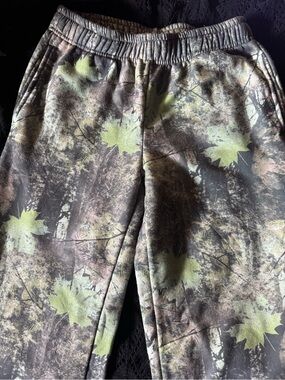 Bozzolo Green and Brown Leaf Camo Sweatpants